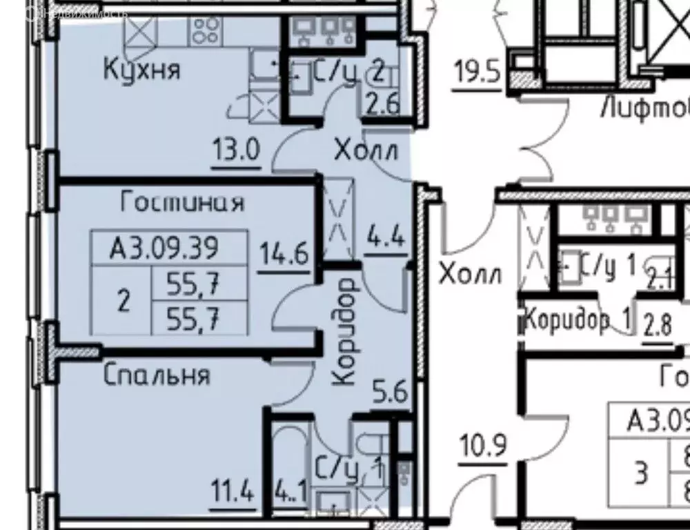 2-комнатная квартира: Москва, улица Ивана Франко, 6 (57 м) - Фото 0