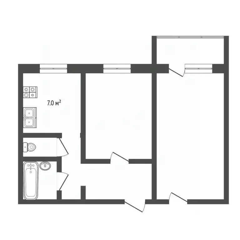 2-к кв. Ямало-Ненецкий АО, Муравленко пер. Новоселов, 1 (48.0 м) - Фото 2