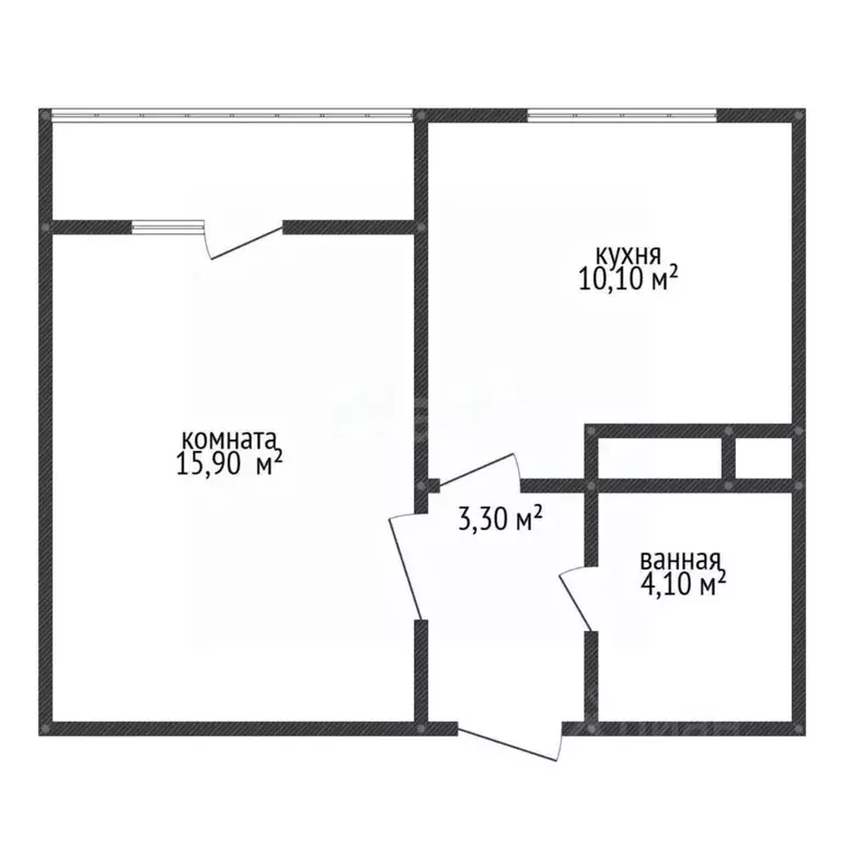 1-к кв. Воронежская область, Воронеж ул. Пескова, 3 (33.5 м) - Фото 1