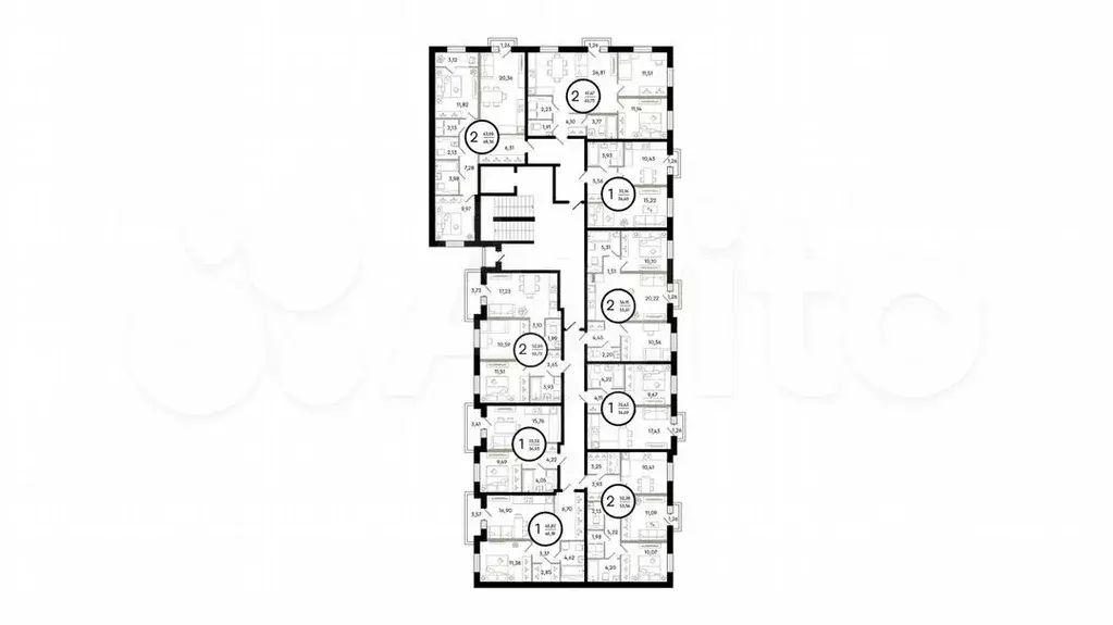 2-к. квартира, 68,4 м, 3/4 эт. - Фото 1