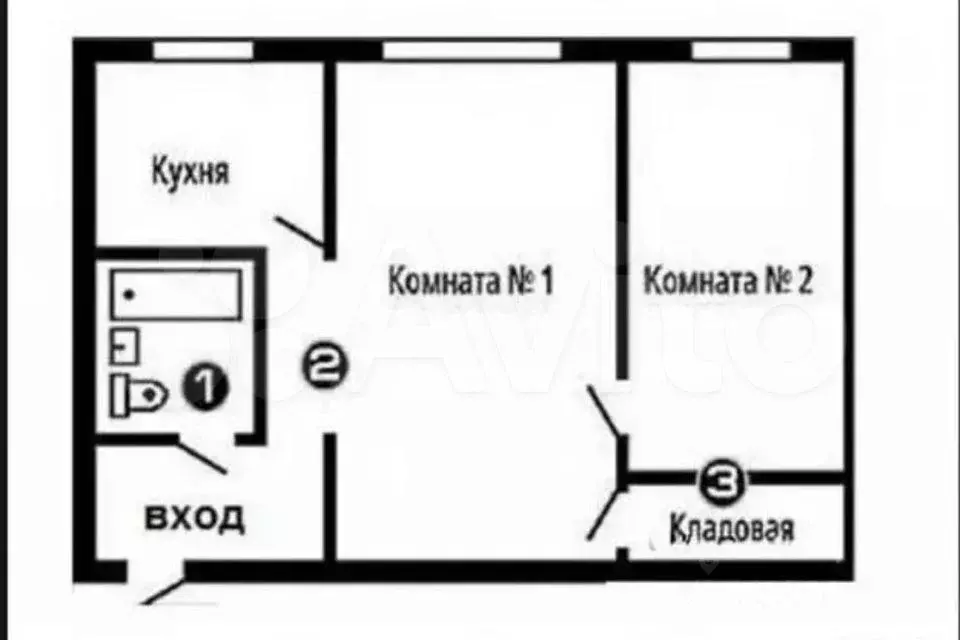 2-к. квартира, 45 м, 3/5 эт. - Фото 0