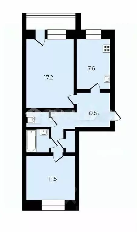 2-к кв. Вологодская область, Вологда ул. 3-го Интернационала, 4 (50.2 ... - Фото 2