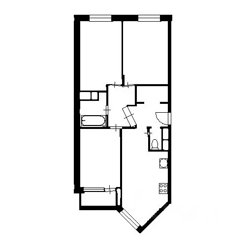 3-к кв. Москва ул. Архитектора Щусева, 1 (90.0 м) - Фото 2