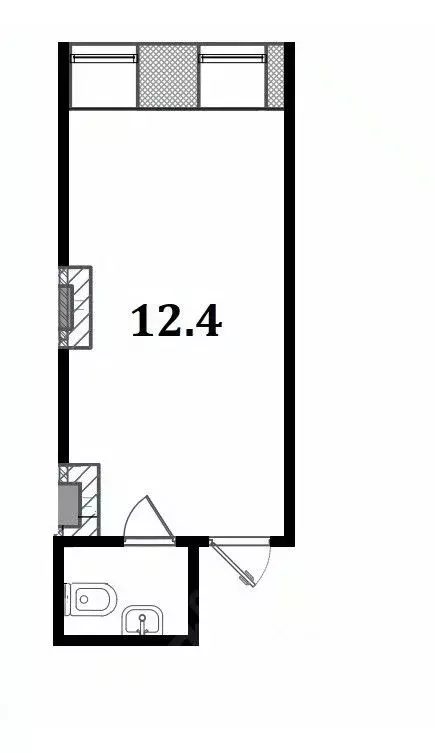 Студия Санкт-Петербург ул. Ленина, 28 (12.4 м) - Фото 1