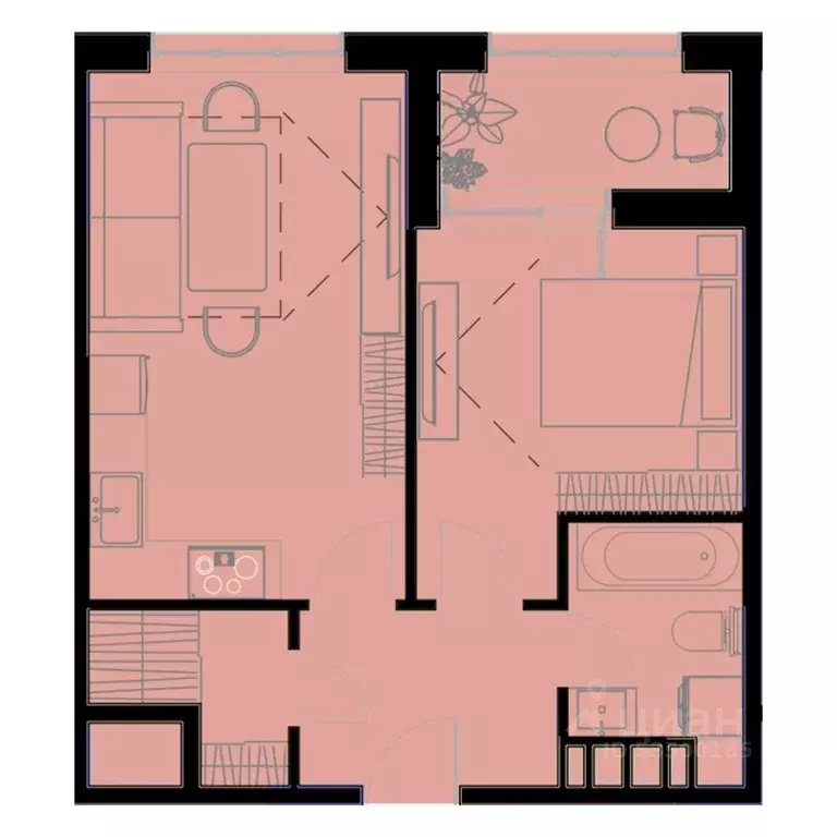 1-к кв. Приморский край, Уссурийск Кленовый парк жилой комплекс (42.9 ... - Фото 1