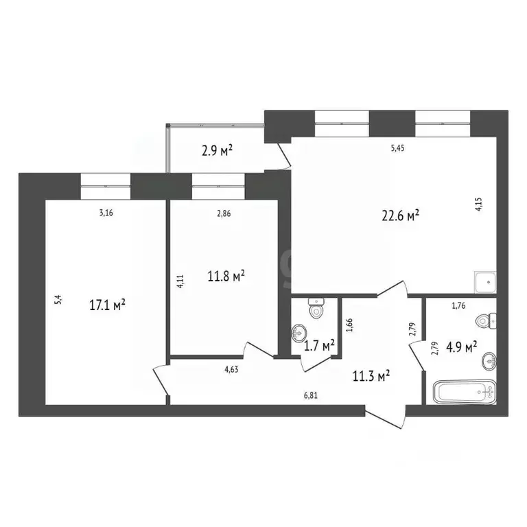 3-к кв. Красноярский край, Красноярск городской округ, пос. Солонцы ... - Фото 1