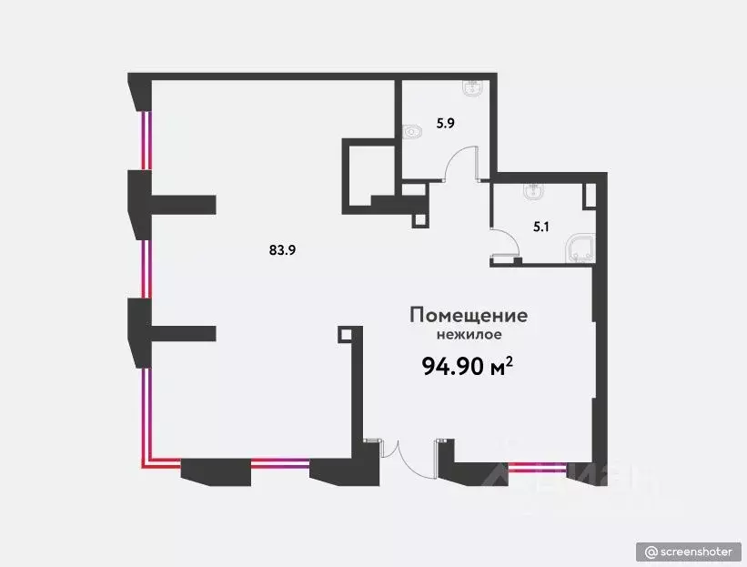 Торговая площадь в Москва Озерная ул., вл42 (95 м) - Фото 1