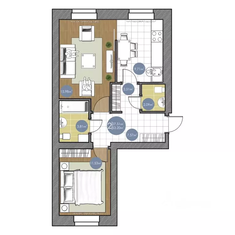 2-к кв. Оренбургская область, Оренбургский район, пос. Пригородный, ... - Фото 1