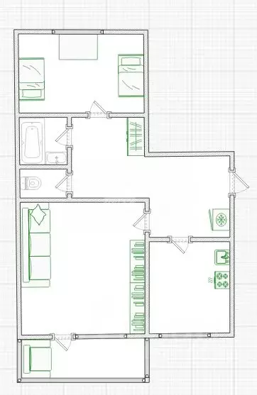 2-к кв. Пензенская область, Каменка ул. Суворова, 10 (50.2 м) - Фото 2