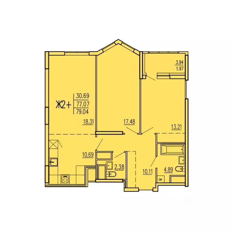 2-к кв. Пензенская область, Пенза Засурье мкр, Акварель жилой комплекс ... - Фото 1
