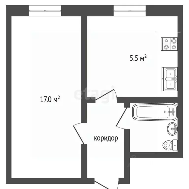 1-к кв. Ростовская область, Ростов-на-Дону просп. 40-летия Победы, 178 ... - Фото 2