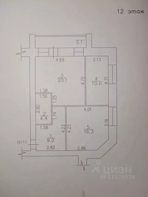 2-к кв. Кировская область, Киров ул. Сутырина, 5 (66.0 м) - Фото 2