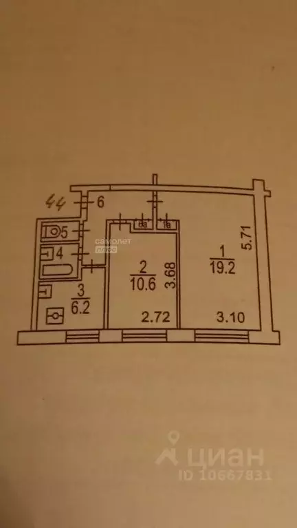 2-к кв. Москва ул. Бестужевых, 3 (44.6 м) - Фото 1
