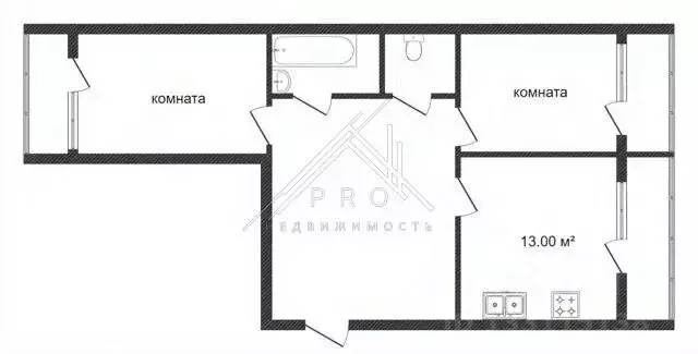 2-к кв. Ярославская область, Ярославль ул. Лескова, 26к2 (60.7 м) - Фото 2