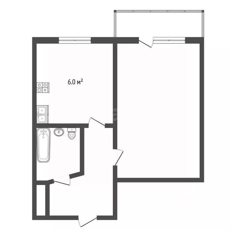 1-к кв. Владимирская область, Муром ул. Кирова, 30 (30.1 м) - Фото 2
