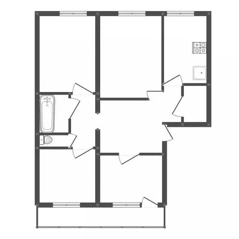 4-к кв. Амурская область, Свободный ул. Мухина, 74 (76.3 м) - Фото 1