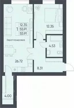 1-к кв. Саратовская область, Татищево рп ул. Михайловская, 13 (55.91 ... - Фото 0