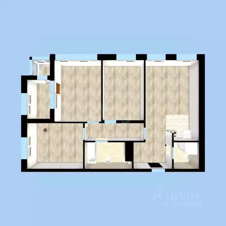 3-к кв. Башкортостан, Уфа ул. Аксакова, 18 (92.0 м) - Фото 1