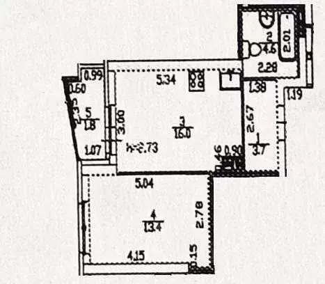 1-к кв. Свердловская область, Екатеринбург ул. Библиотечная, 48 (37.7 ... - Фото 1