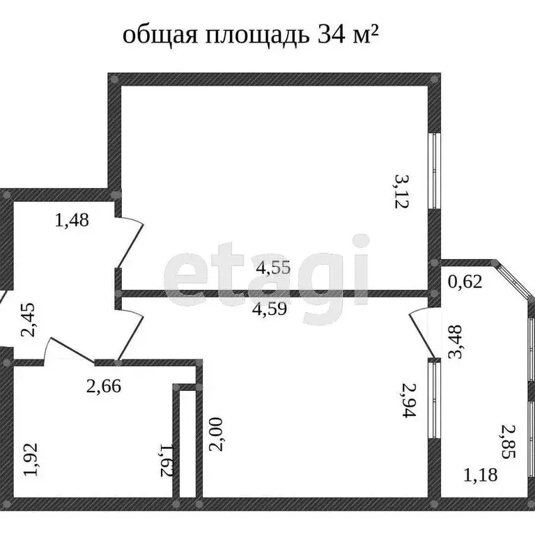 1-комнатная квартира: Краснодар, Тепличная улица, 62/1к6 (32.7 м) - Фото 0