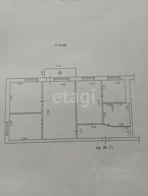 3-к кв. Алтайский край, Белокуриха ул. Академика Мясникова, 23 (60.5 ... - Фото 1