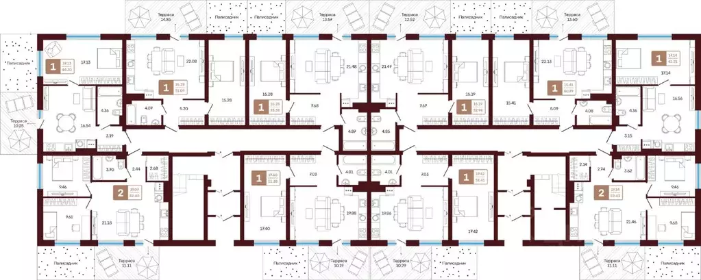1-к кв. Башкортостан, Иглинский район, с. Акбердино  (51.38 м) - Фото 2