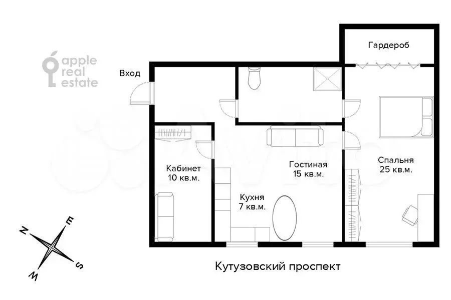 3-к. квартира, 70 м, 4/8 эт. - Фото 0