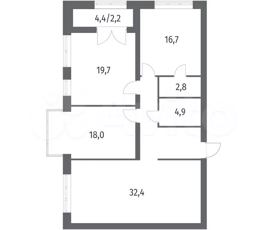 3-к. квартира, 108,6 м, 4/11 эт. - Фото 1