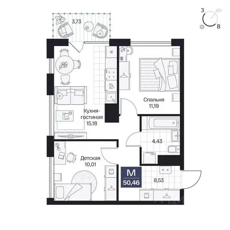 2-к кв. Волгоградская область, Волгоград просп. Имени В.И. Ленина, 59Г ... - Фото 0