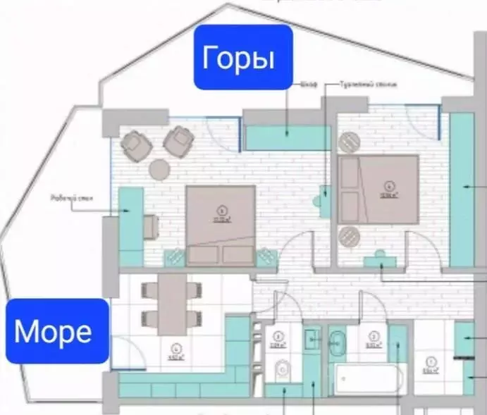 2-к кв. Крым, Алупка ул. И. Левитана, 3А (62.0 м) - Фото 2