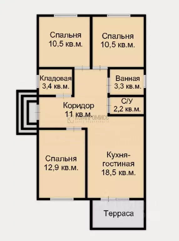 Дом в Краснодарский край, Северская ст-ца ул. Калинина (72 м) - Фото 1