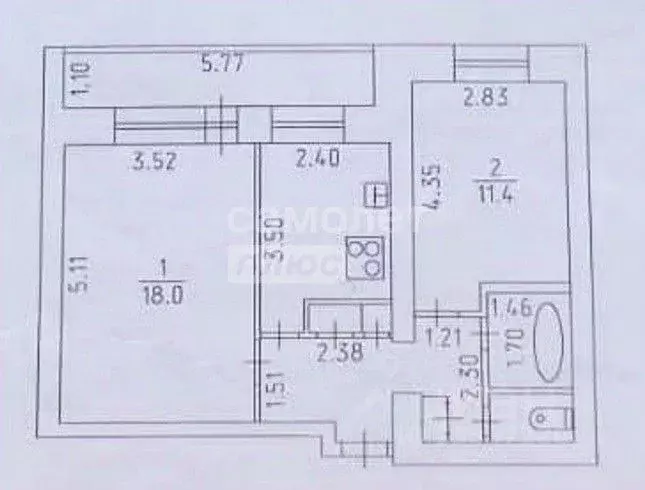 2-к кв. Удмуртия, Глазов ул. Буденного, 6 (48.5 м) - Фото 1