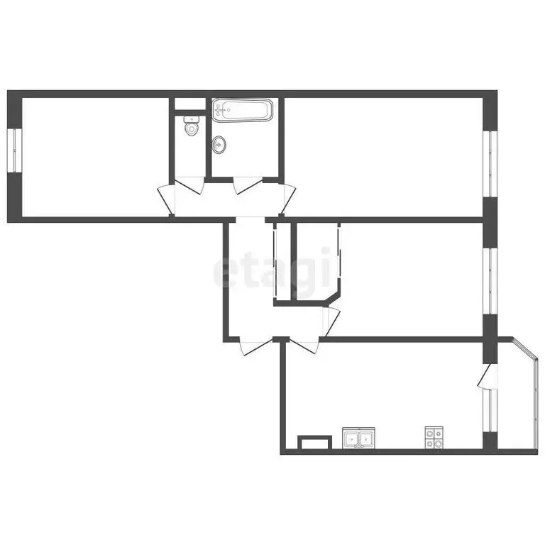 3-комнатная квартира: Тюмень, улица Монтажников, 41 (85 м) - Фото 0