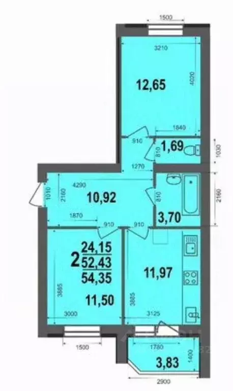 2-к кв. Владимирская область, Ковров ул. 9 Мая, 8 (54.35 м) - Фото 2