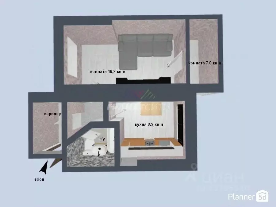 2-к кв. Омская область, Омск Чередовый мкр, ул. Карело-Финская, 23 ... - Фото 2
