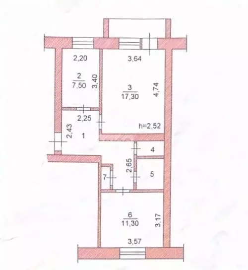 2-к кв. Чувашия, Чебоксары ул. Рихарда Зорге, 10 (53.8 м) - Фото 1