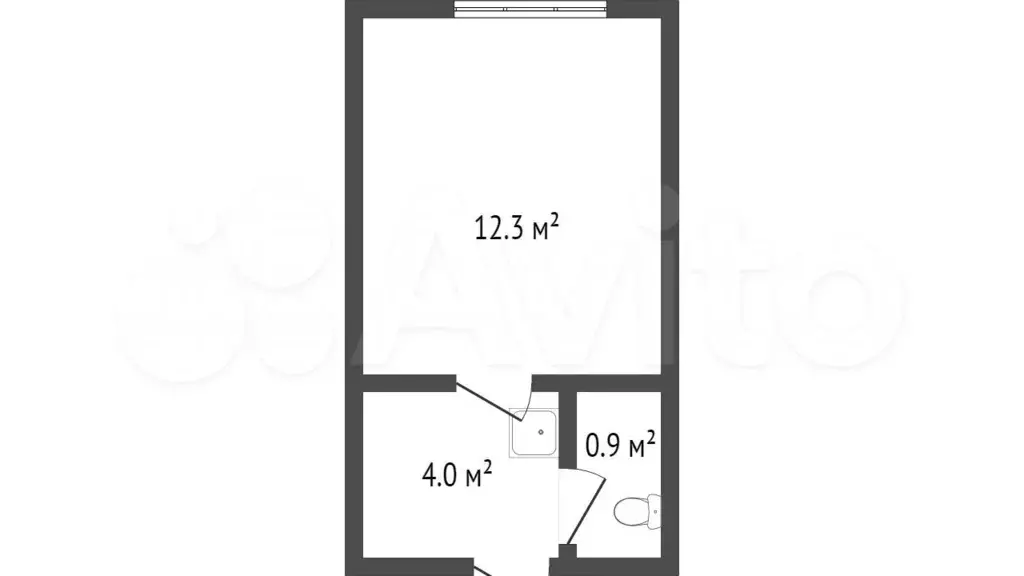 1-к. квартира, 17,9 м, 5/5 эт. - Фото 0