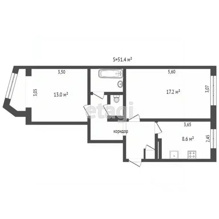 2-к кв. Камчатский край, Петропавловск-Камчатский ул. Автомобилистов, ... - Фото 2