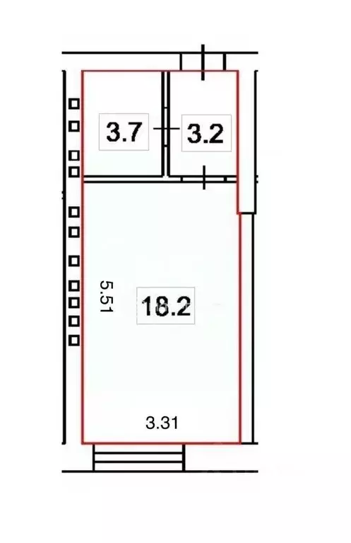 Квартира, студия, 25.1 м - Фото 0