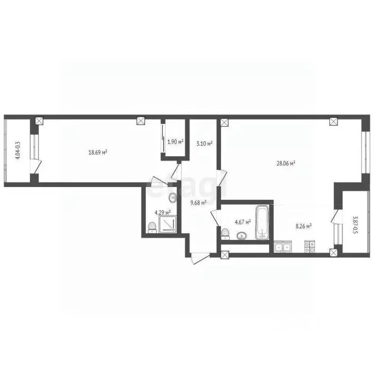 2-к кв. Крым, Ялта ул. Красных Партизан, 9А (84.5 м) - Фото 1