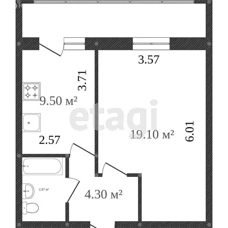 1-комнатная квартира: Вологда, улица Маршала Конева, 18Г (36.3 м) - Фото 1