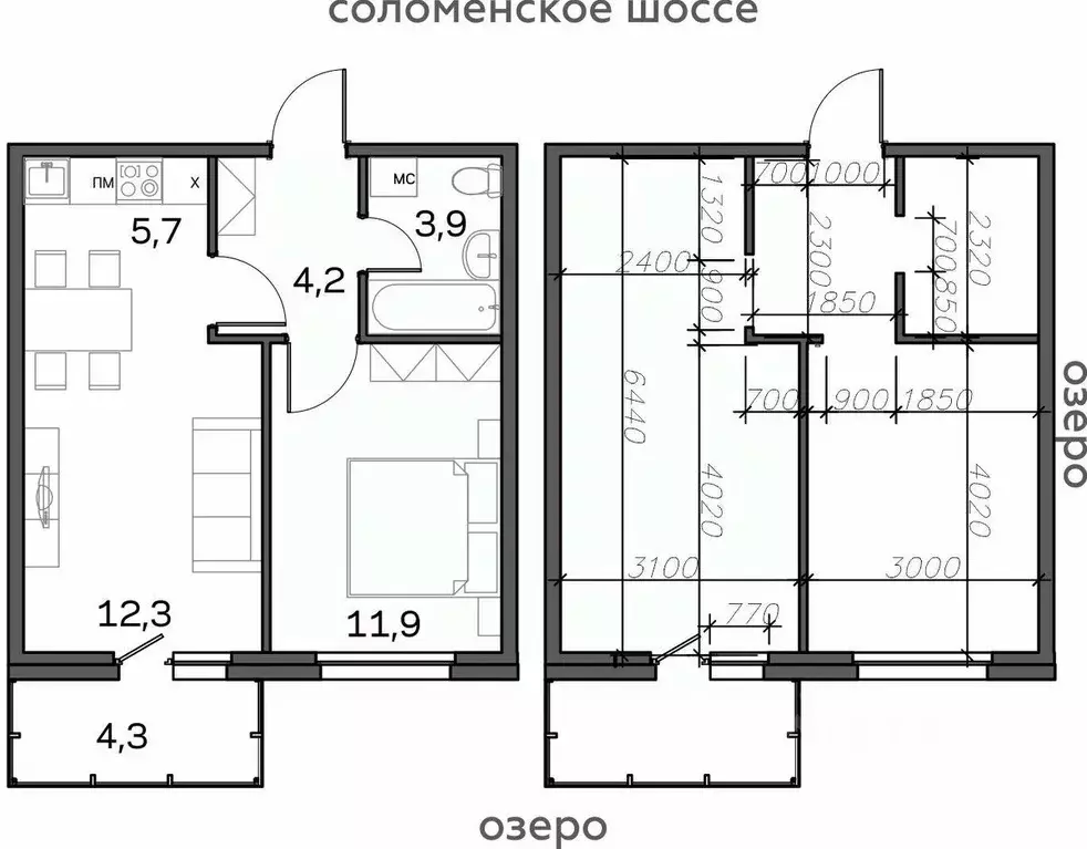 2-к кв. Карелия, Петрозаводск Район Северная промзона, Вороний Наволок ... - Фото 0