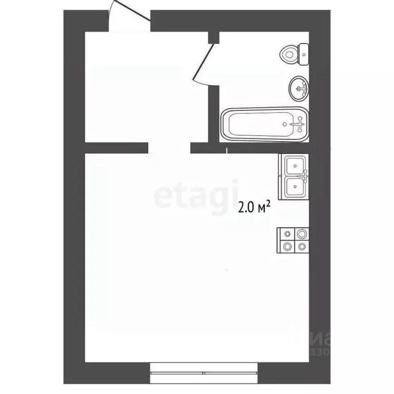 1-к кв. Кемеровская область, Кемеровский район, д. Береговая ... - Фото 2