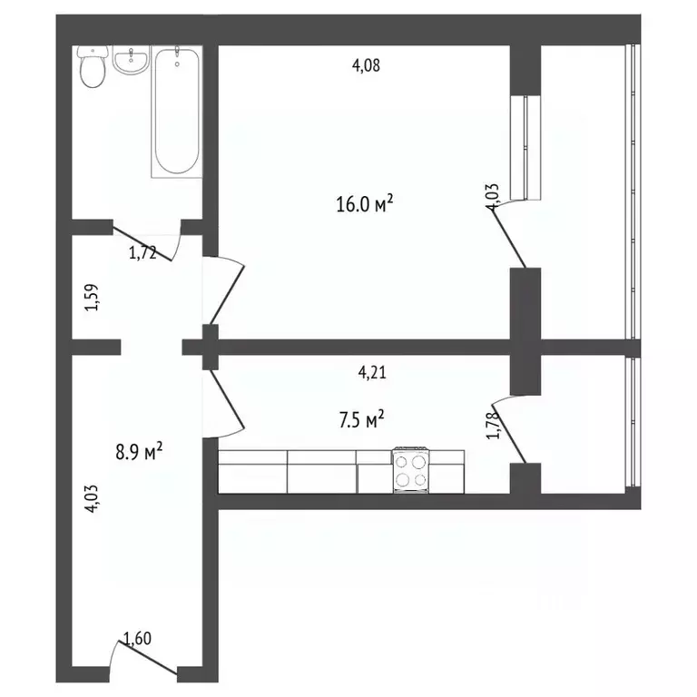 1-к кв. Ставропольский край, Ставрополь ул. Рогожникова, 19/6 (37.0 м) - Фото 2