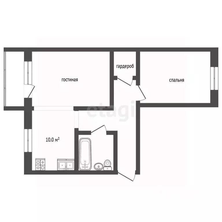 2-к кв. Ярославская область, Ярославль ул. Блюхера, 66к2 (43.8 м) - Фото 2