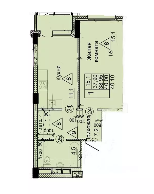 1-к кв. Московская область, Солнечногорск городской округ, Голубое пгт ... - Фото 1