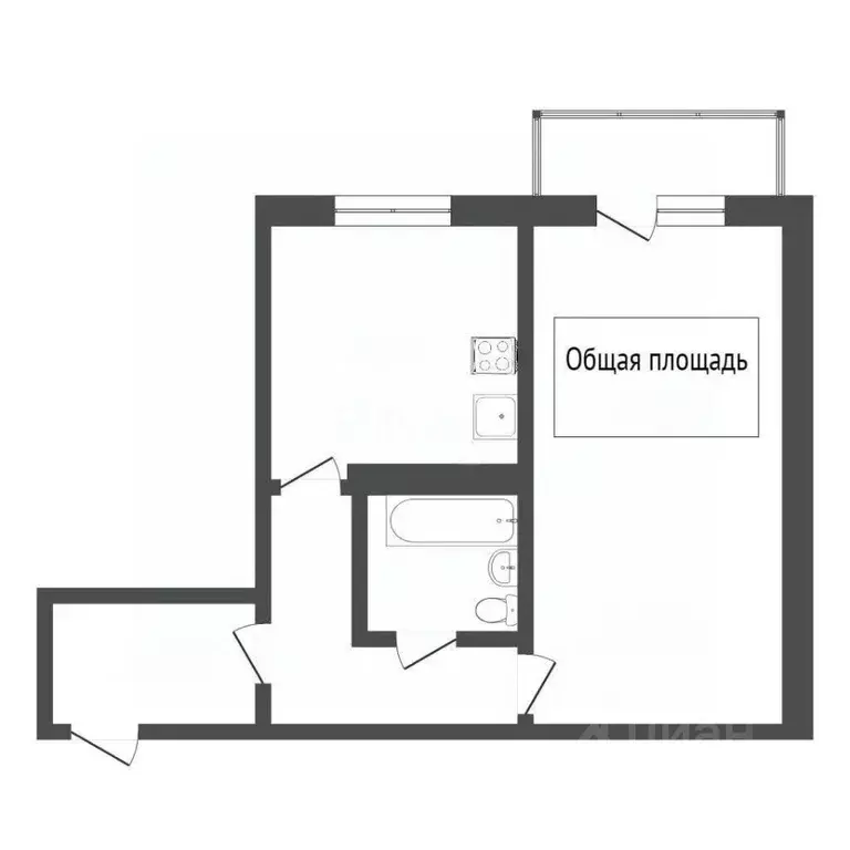 1-к кв. Кемеровская область, Новокузнецк ул. Звездова, 18 (35.0 м) - Фото 1