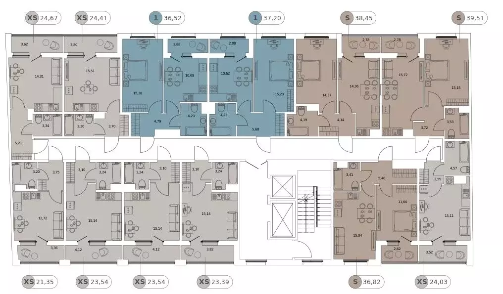 Студия Санкт-Петербург бул. Головнина, 4 (22.2 м) - Фото 1