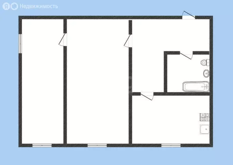 2-комнатная квартира: Нерехта, улица Металлистов, 28 (39 м) - Фото 0