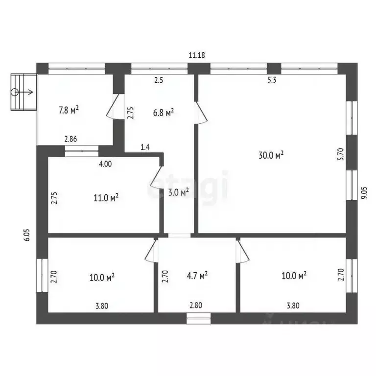 Дом в Архангельская область, Новодвинск ул. Речная, 14 (78 м) - Фото 2